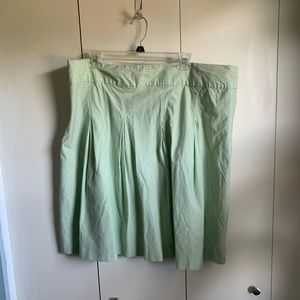 Green Pleated Skirt